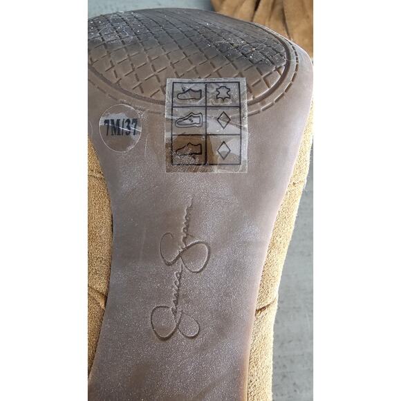 Jessica Simpson Tan Suede Leather Lace-Up Heeled Sandals – Size 7M - Picture 6 of 6